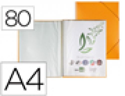 Capa catalogo liderpapel com espiral 80 bolsas polipropileno din a4 laranja , Liderpapel , 54435 , 8423473544352